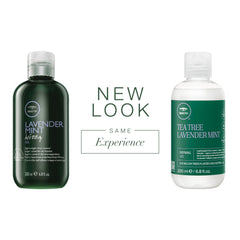Tea Tree Lavender Mint Defining Gel being scrunched to reveal defined curls and shine.