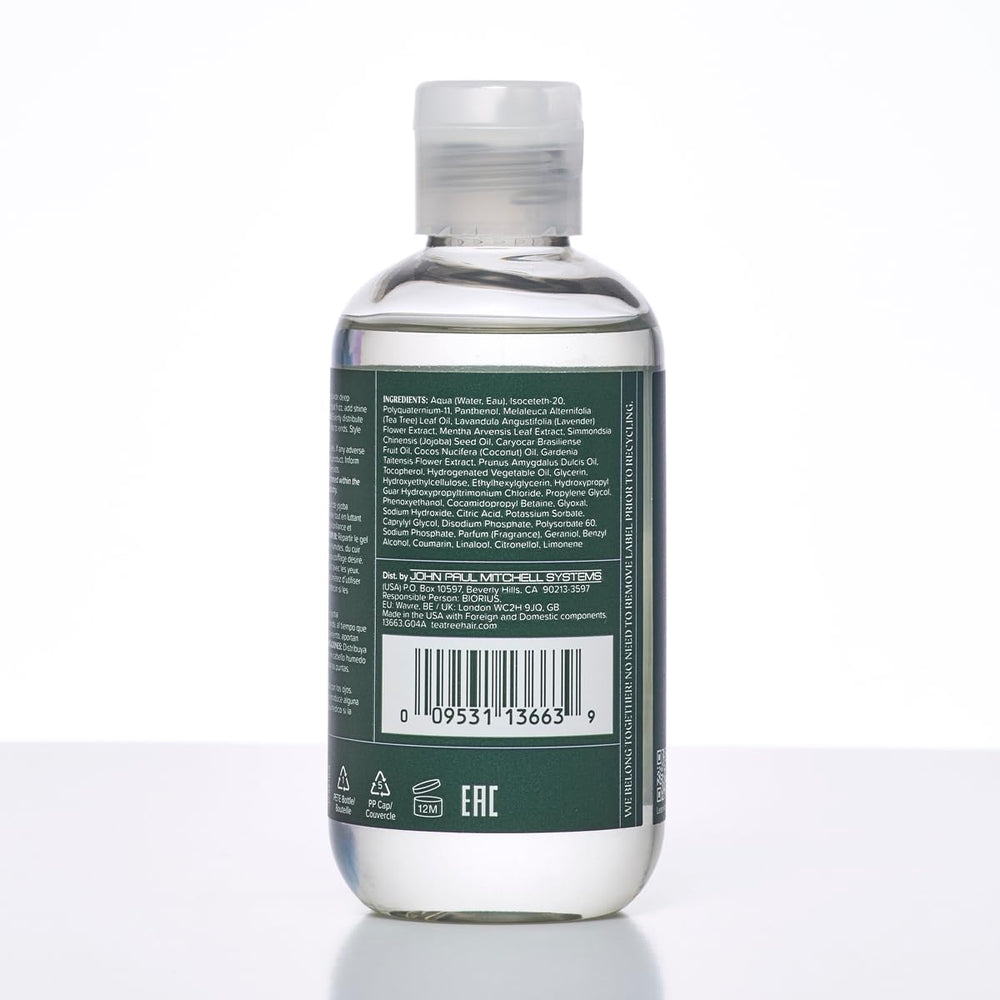 Tea Tree Lavender Mint Defining Gel packaging highlights product benefits and ingredients.