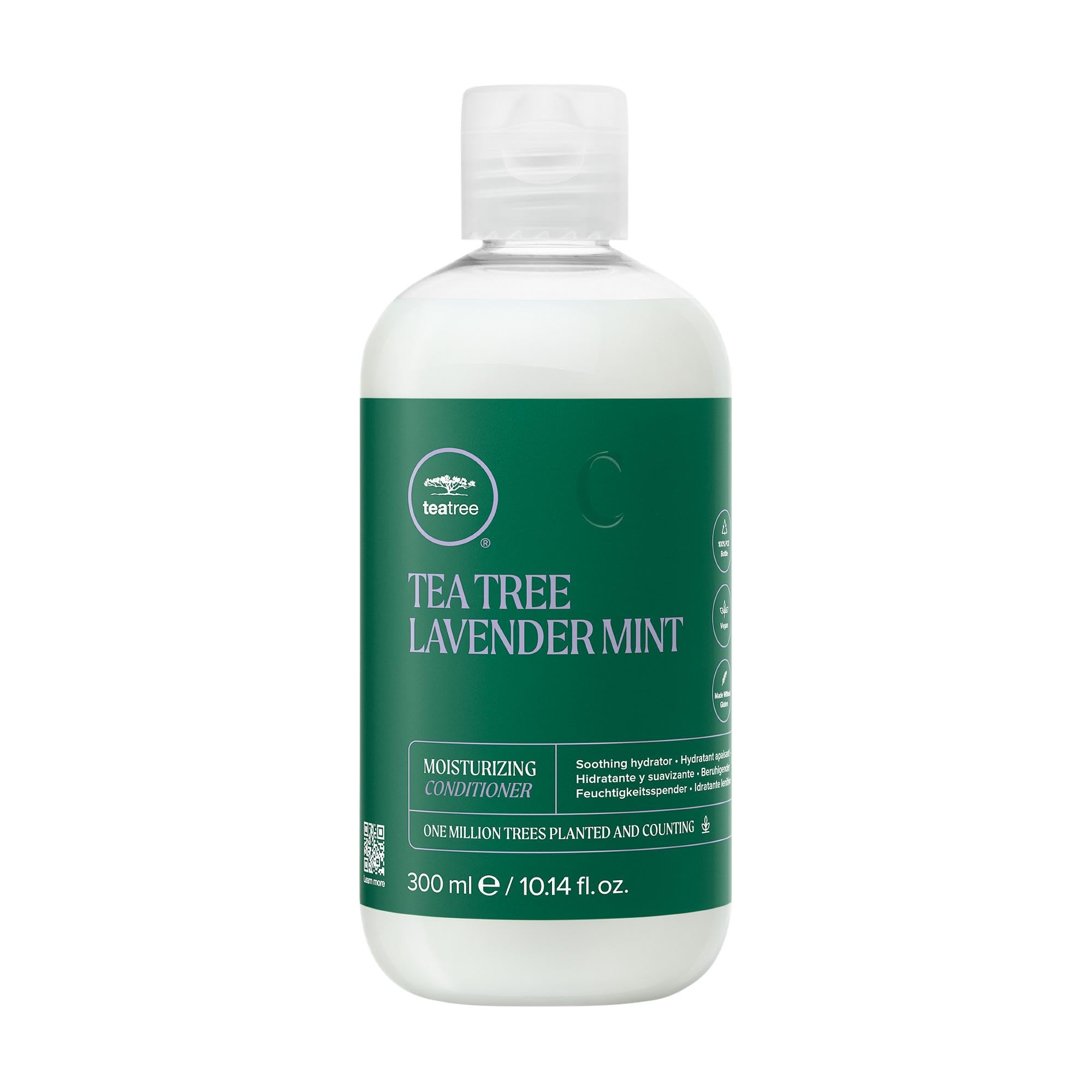 Tea Tree Lavender Mint Moisturizing Conditioner bottle provides rich hydration for coarse, dry hair