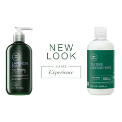 Tea Tree Lavender Mint Moisturizing Conditioner pour suggests a smooth, detangling-ready texture