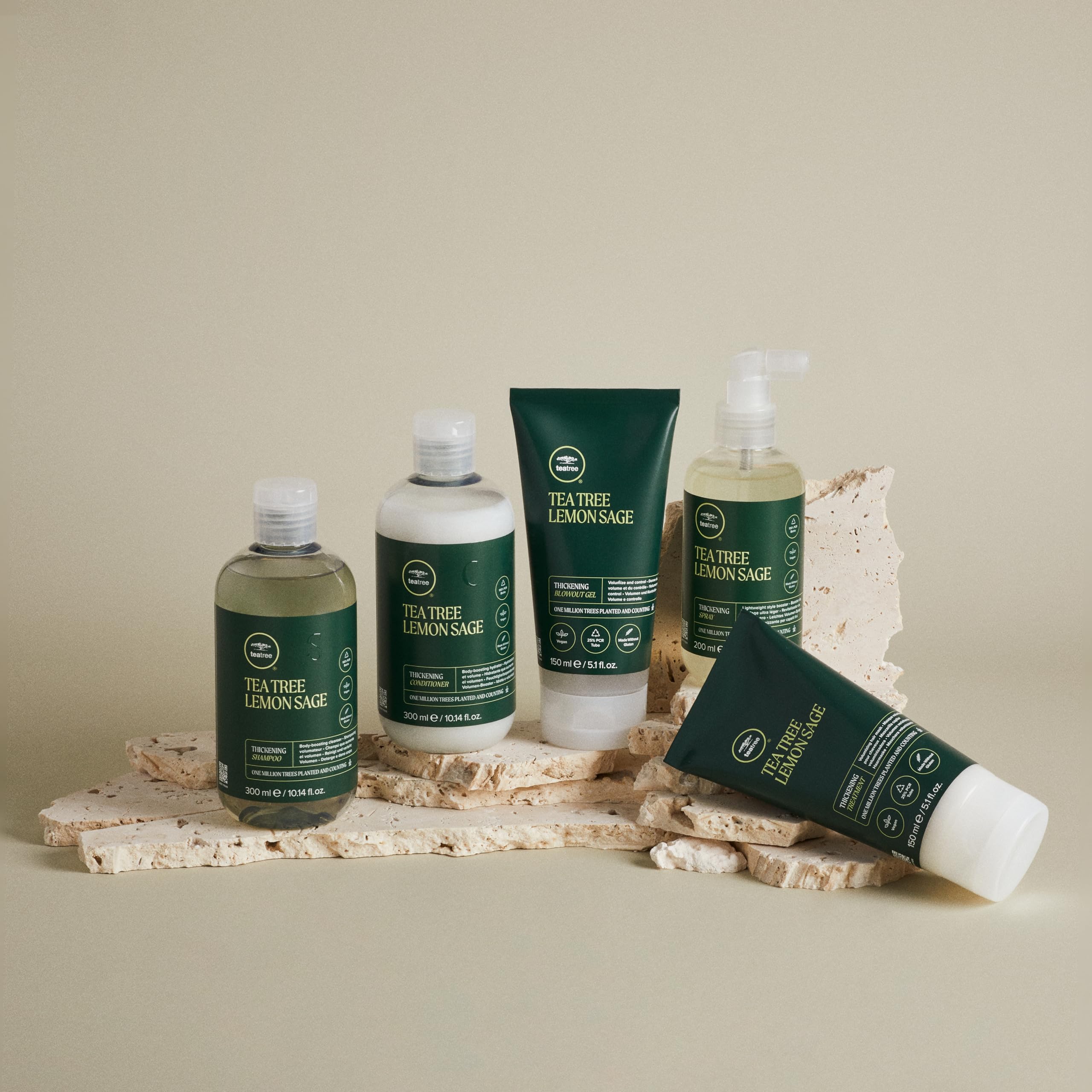 Tea Tree Lemon Sage volume close-up reveals visibly fuller hair texture.