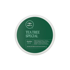 Tea Tree Shaping Cream bottle pour shows easy application for long lasting hold