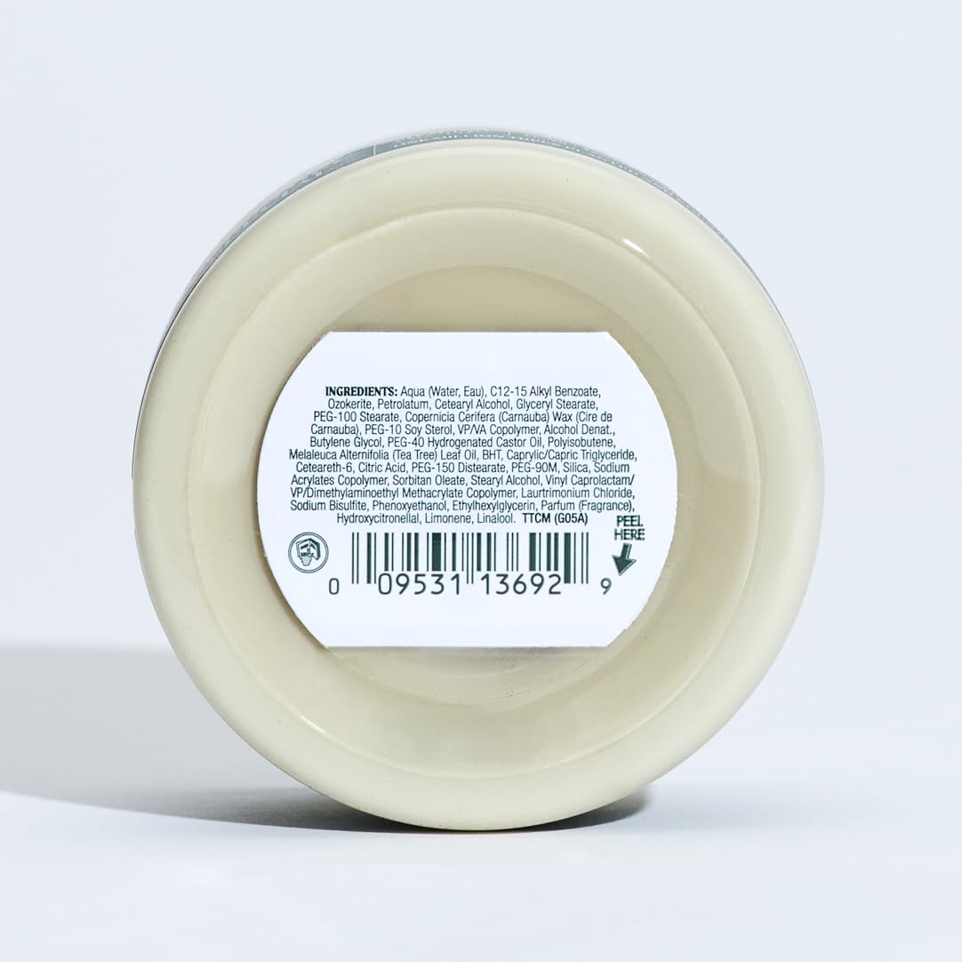 Tea Tree Shaping Cream packaging-update close-up shows updated look