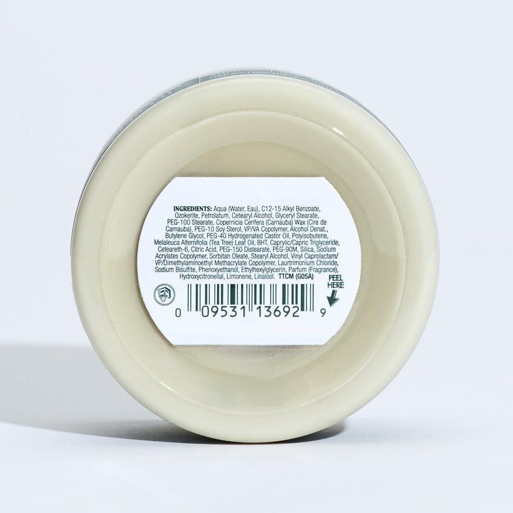 Tea Tree Shaping Cream packaging-update close-up shows updated look