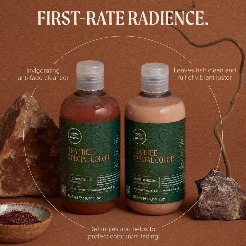 Tea Tree Special Color Conditioner applied to damp hair for smooth detangling