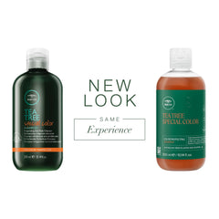 Tea Tree Special Color Shampoo bottle close-up emphasizing tingling scalp sensation