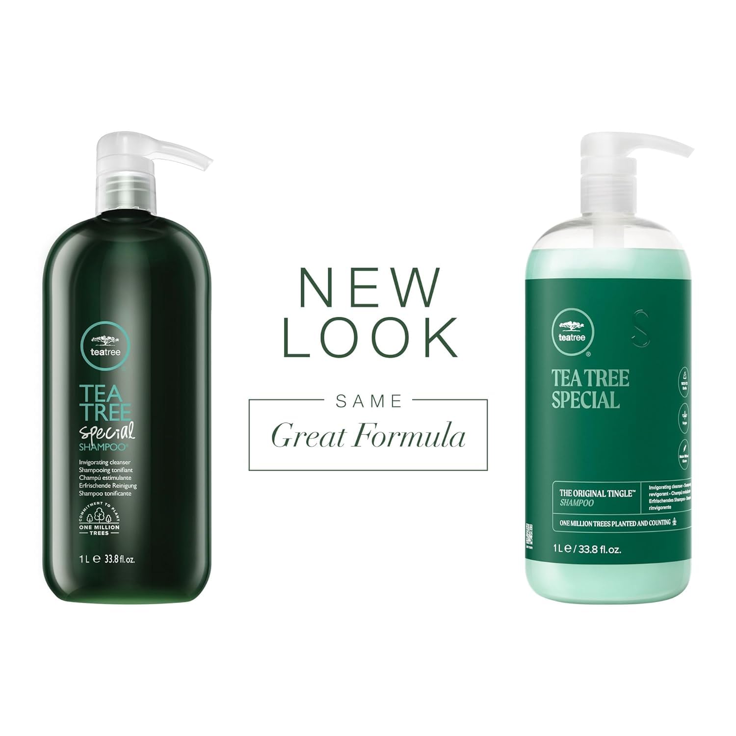 Tea Tree Special Conditioner liter bottle detangles and softens hair with peppermint-lavender scent.