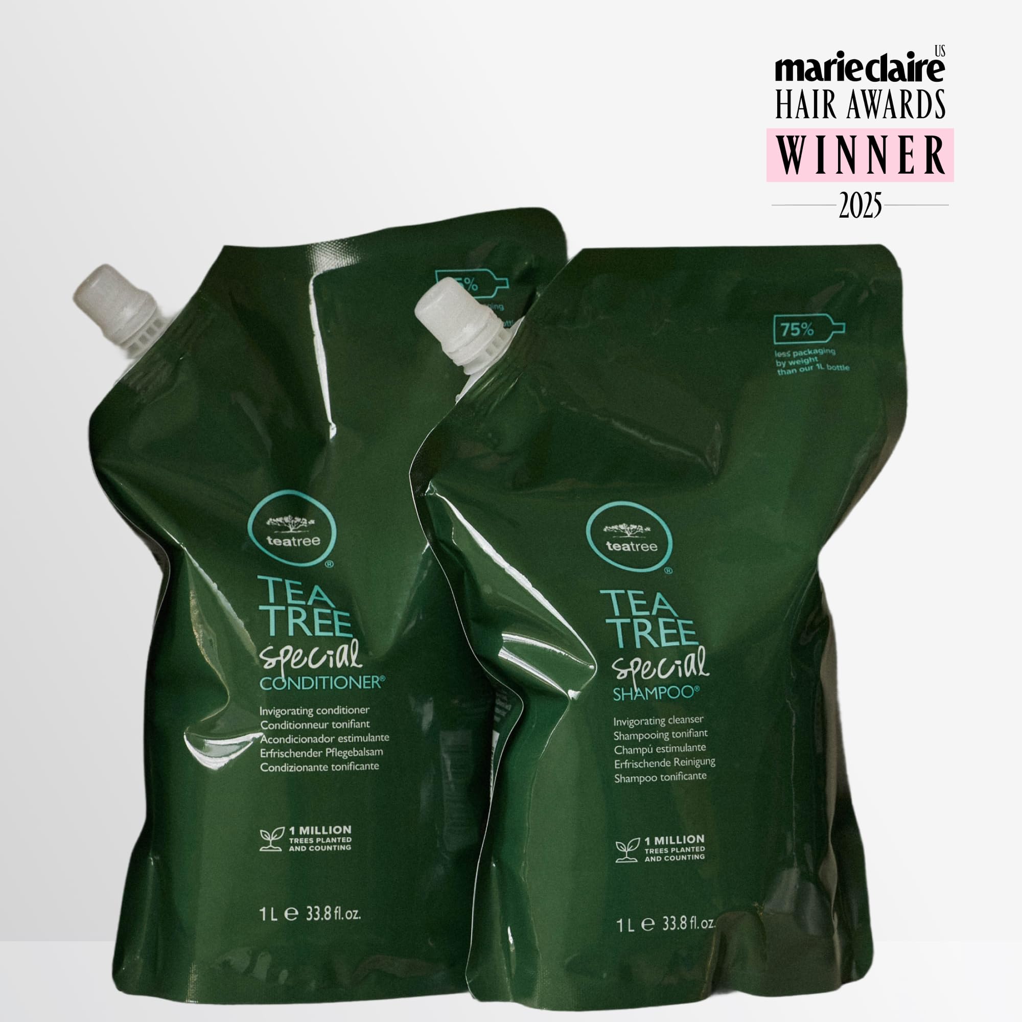 Tea Tree Special Conditioner softens and smooths strands for manageable hair.