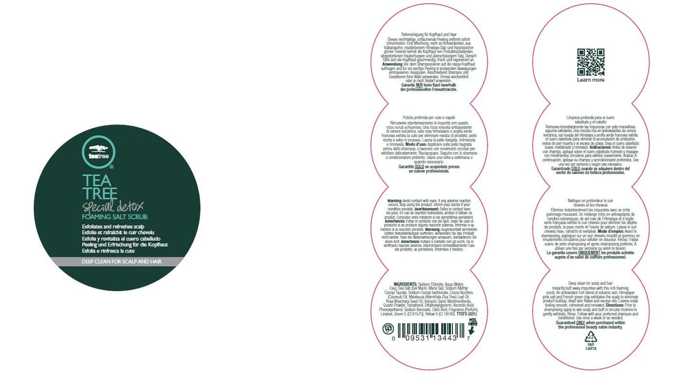 Tea Tree Special Detox packaging note highlights possible makeover variation