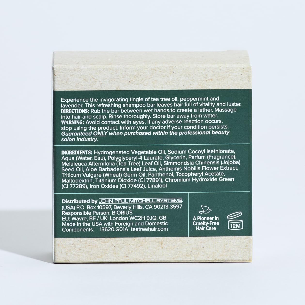 Tea Tree Special Shampoo Bar closeup highlights refreshing aroma.