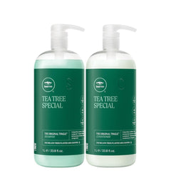 Tea Tree Special Shampoo liter bottle energized scalp and revitalized hair with a refreshing tingle.