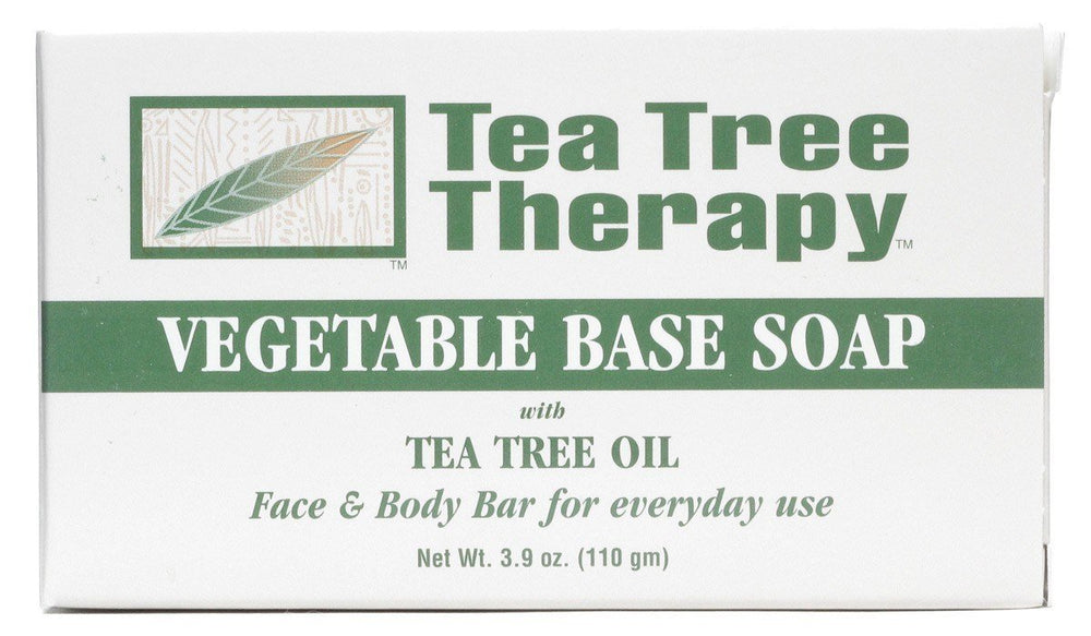 Tea Tree Therapy vegetable base soap bar with tea tree oil offers a refreshing daily cleanse.