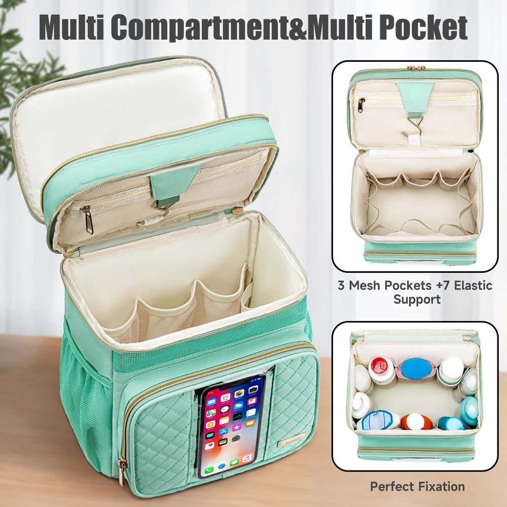 Tealari bag with gold-plated zippers for smooth, durable opening.