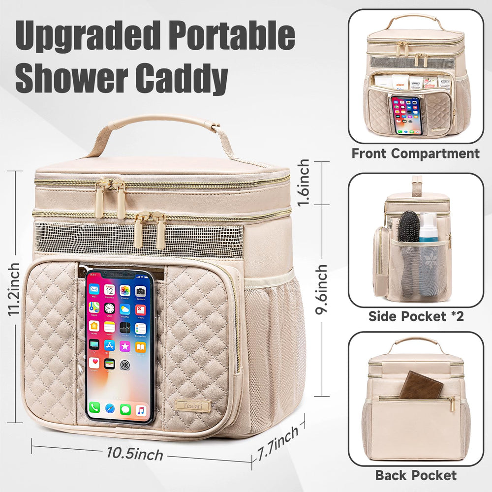 Tealari large-capacity toiletry bag with multiple compartments organized items
