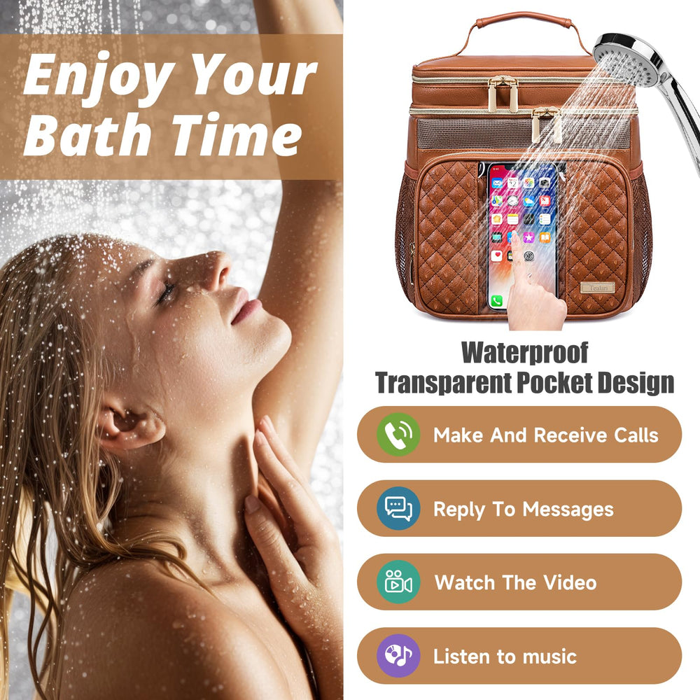 Tealari bag with breathable mesh panel highlights quick dry design for damp essentials