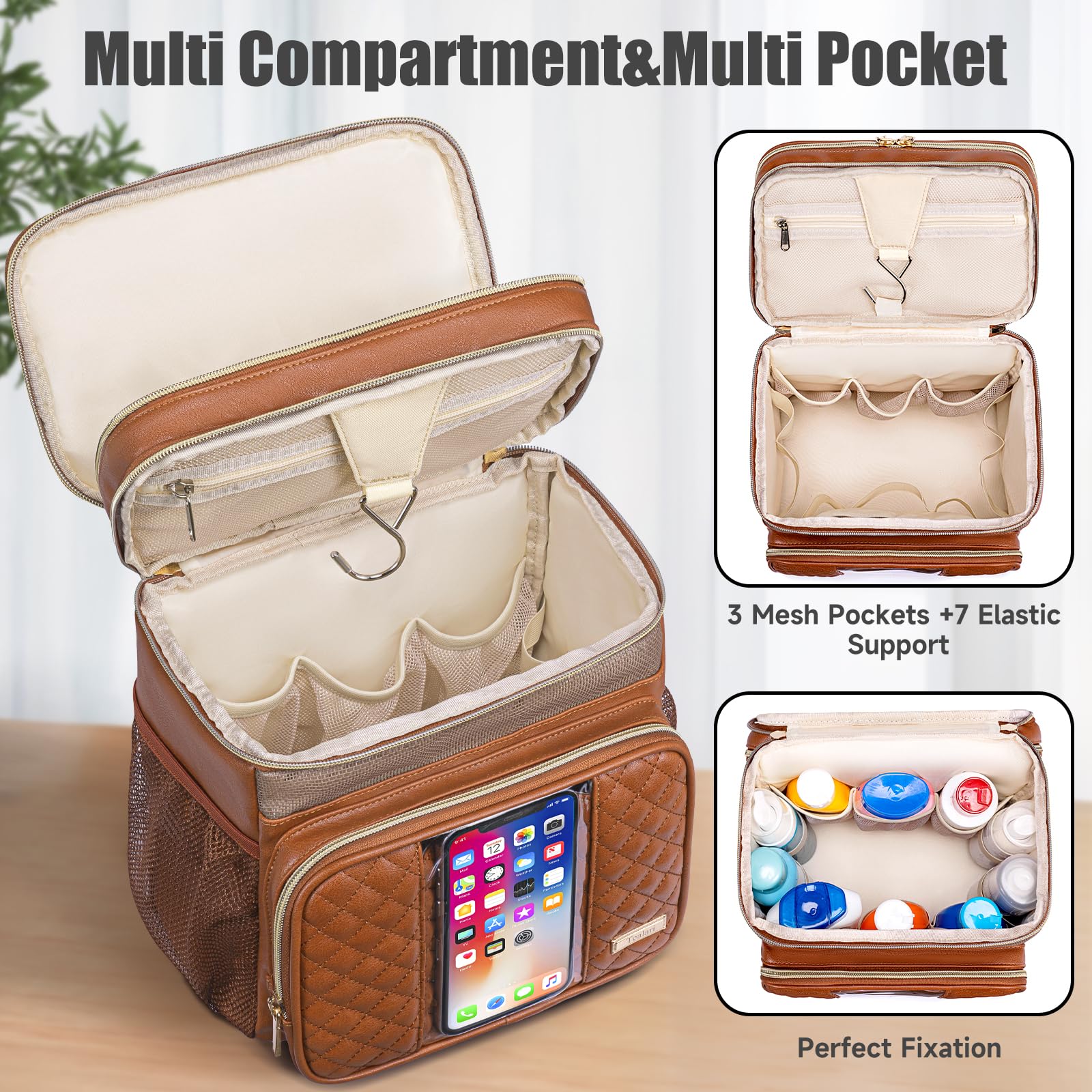 Tealari bag with transparent phone pocket ready for calls and media on the go