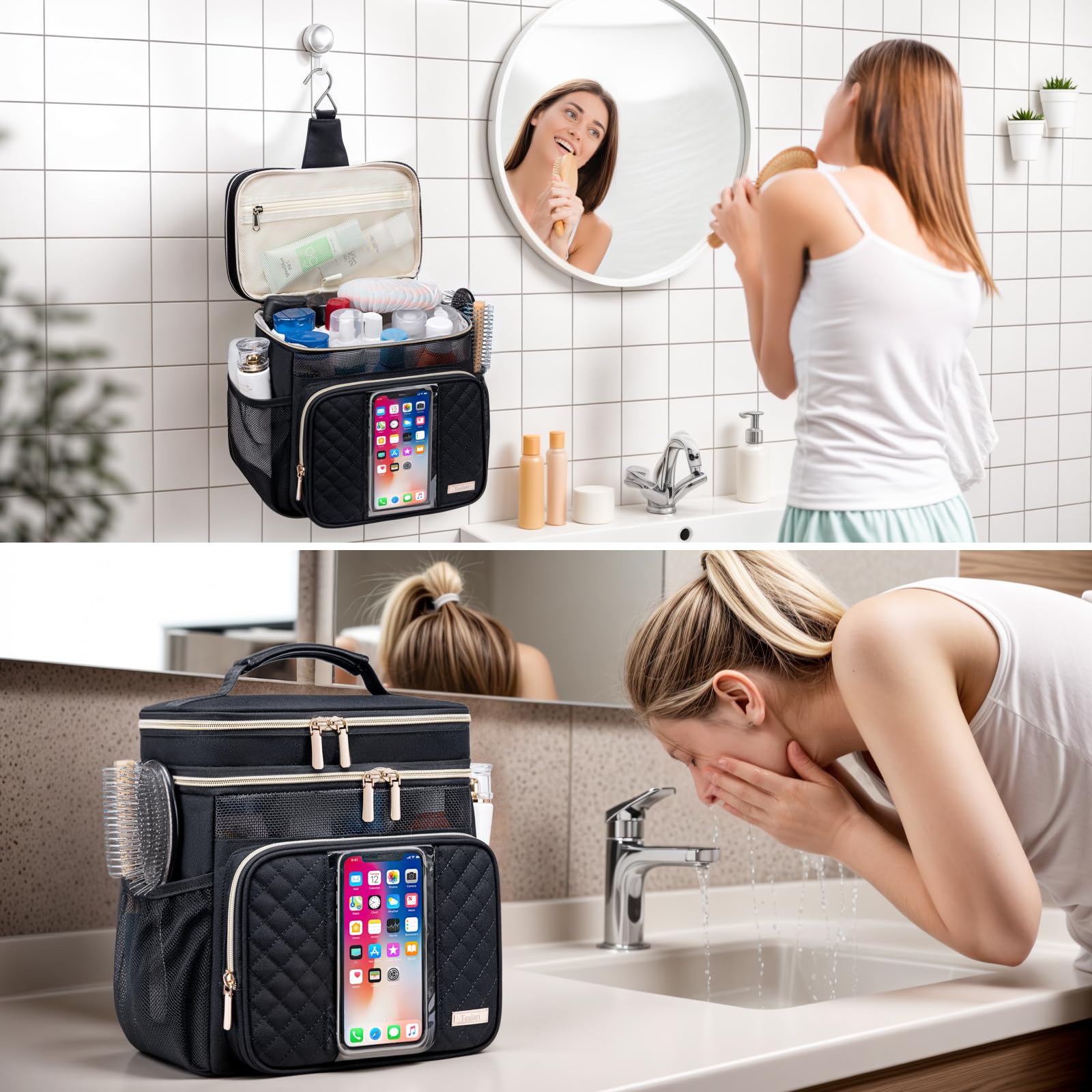 Tealari toiletry bag suitable for dorms, gym, beach, and trips.