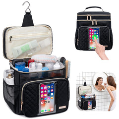 Tealari bag shows transparent waterproof phone pocket ideal for calls on the go.