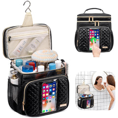 Tealari toiletry bag hanging-hook enables easy access in dorms and showers