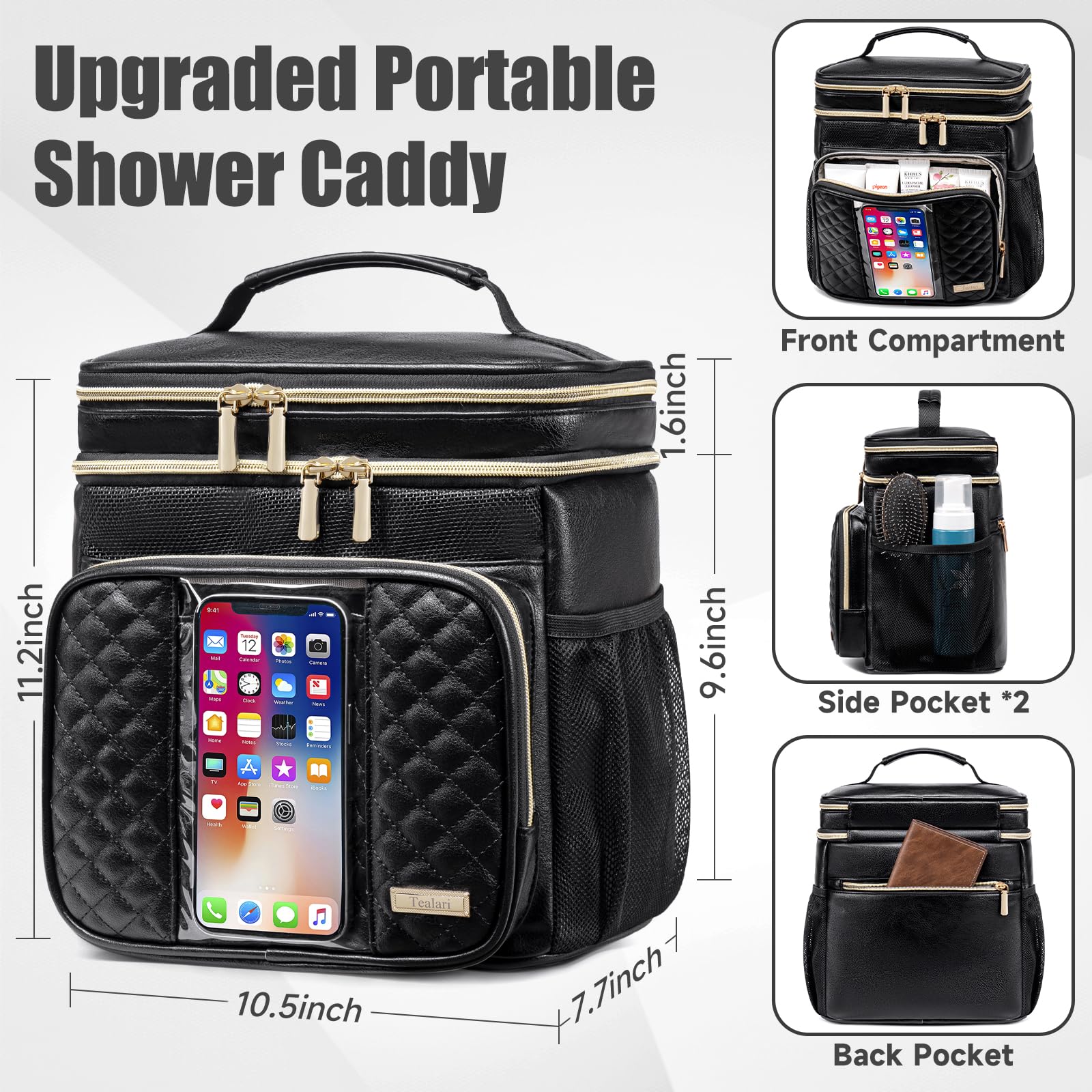 Tealari transparent phone pocket keeps phone accessible for calls or entertainment while traveling