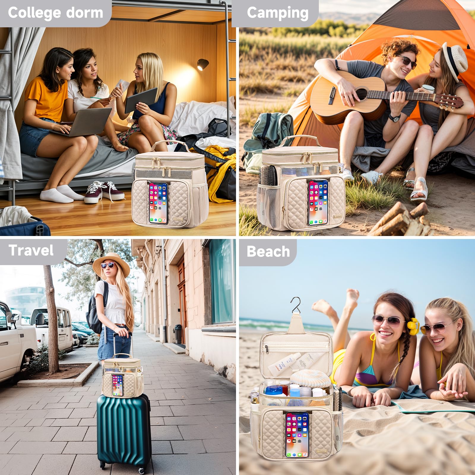 Tealari travel foldable cosmetics case saves space in luggage