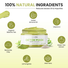 Teami Detox Face Mask being applied on skin demonstrates pore cleansing for clearer complexion.