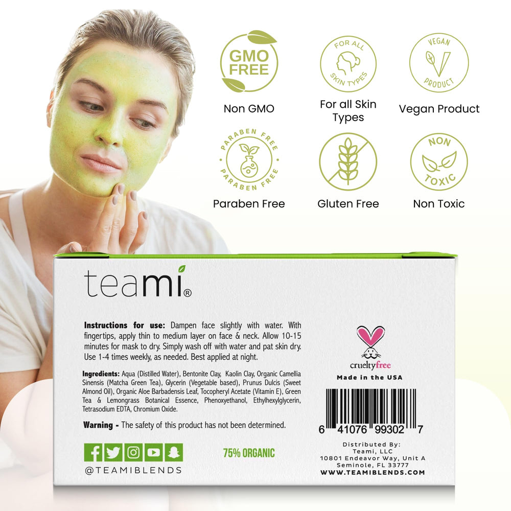 Teami Detox Face Mask cruelty-free label reassures responsible skincare for all skin types.