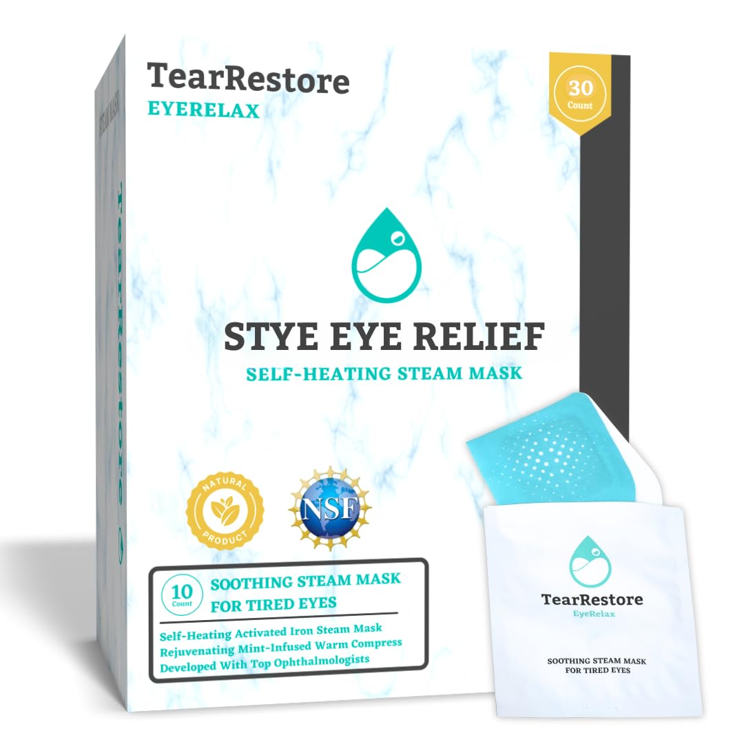 TearRestore EyeRelax mint-infused mask delivering refreshing comfort for tired, dry eyes
