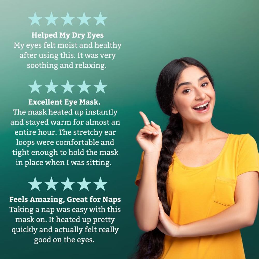 TearRestore EyeRelax overnight mask promotes relaxation with warm, moist heat