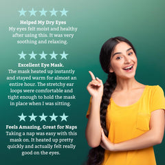 TearRestore EyeRelax overnight mask promotes relaxation with warm, moist heat