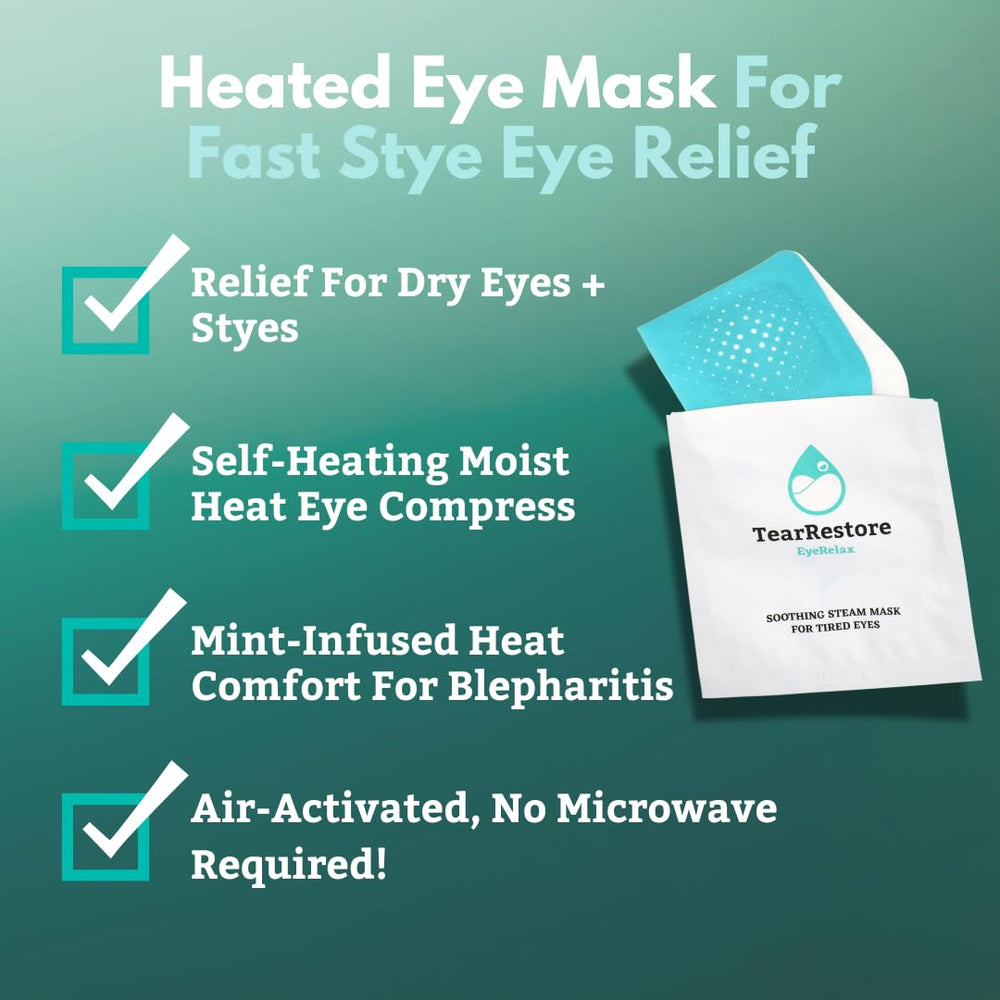 TearRestore EyeRelax self-heating action activates instantly for calming relief