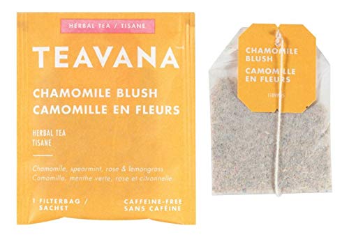 Teavana Chamomile Blush infusión aromática ideal para ritual nocturno relajante.