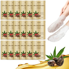 TEAWOO foot mask packaging highlights clinical hydration for dry, cracked feet.