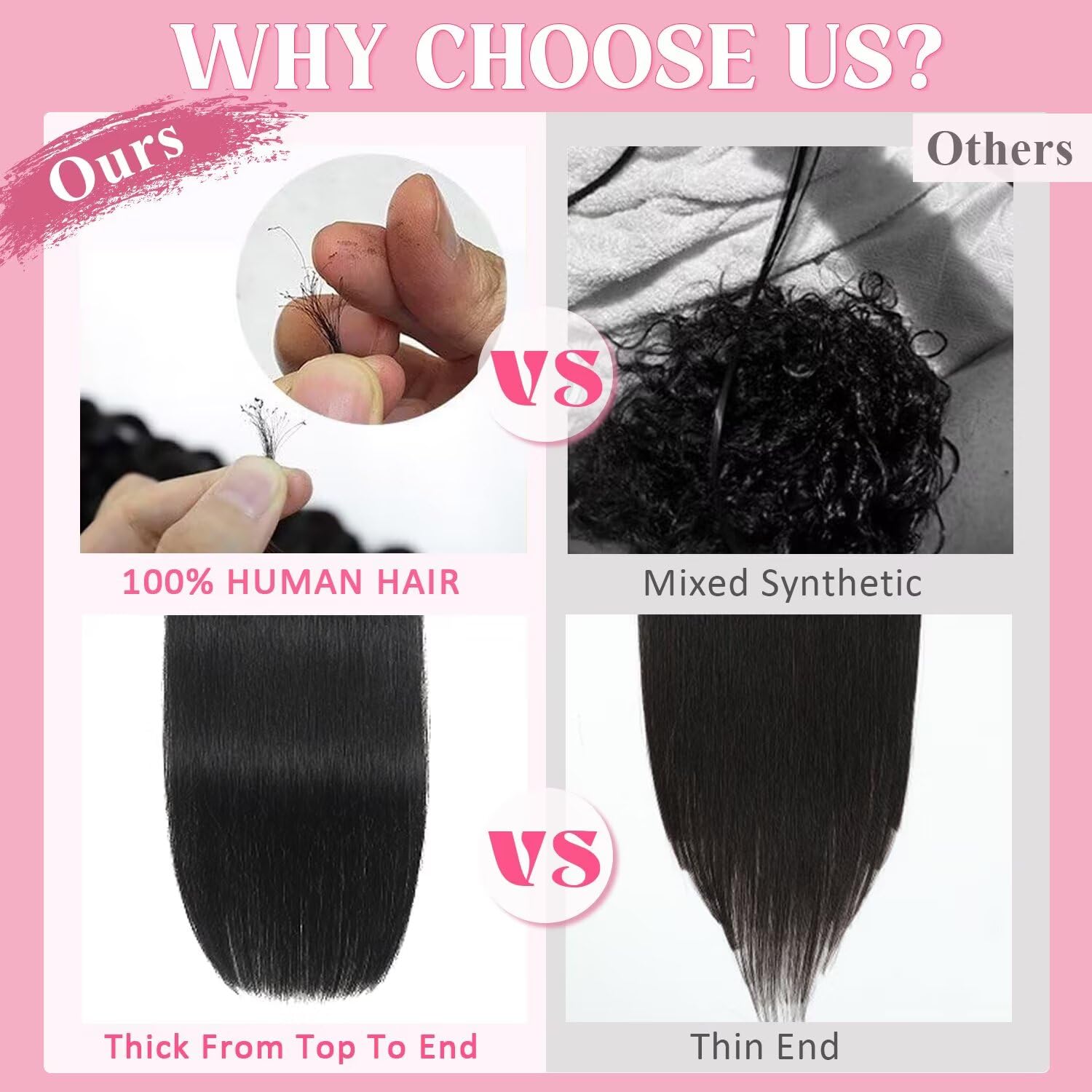 Tebelove natural black 1B color matches dark hair for seamless blend