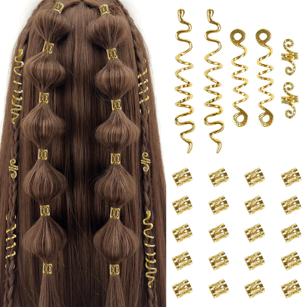 TEBIEKOY 26pcs gold hair accessories set for versatile daily styling.