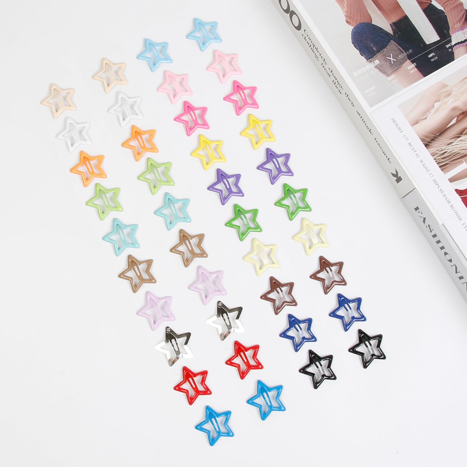 TEBIEKOY Y2K star clips add retro charm to everyday hairstyles