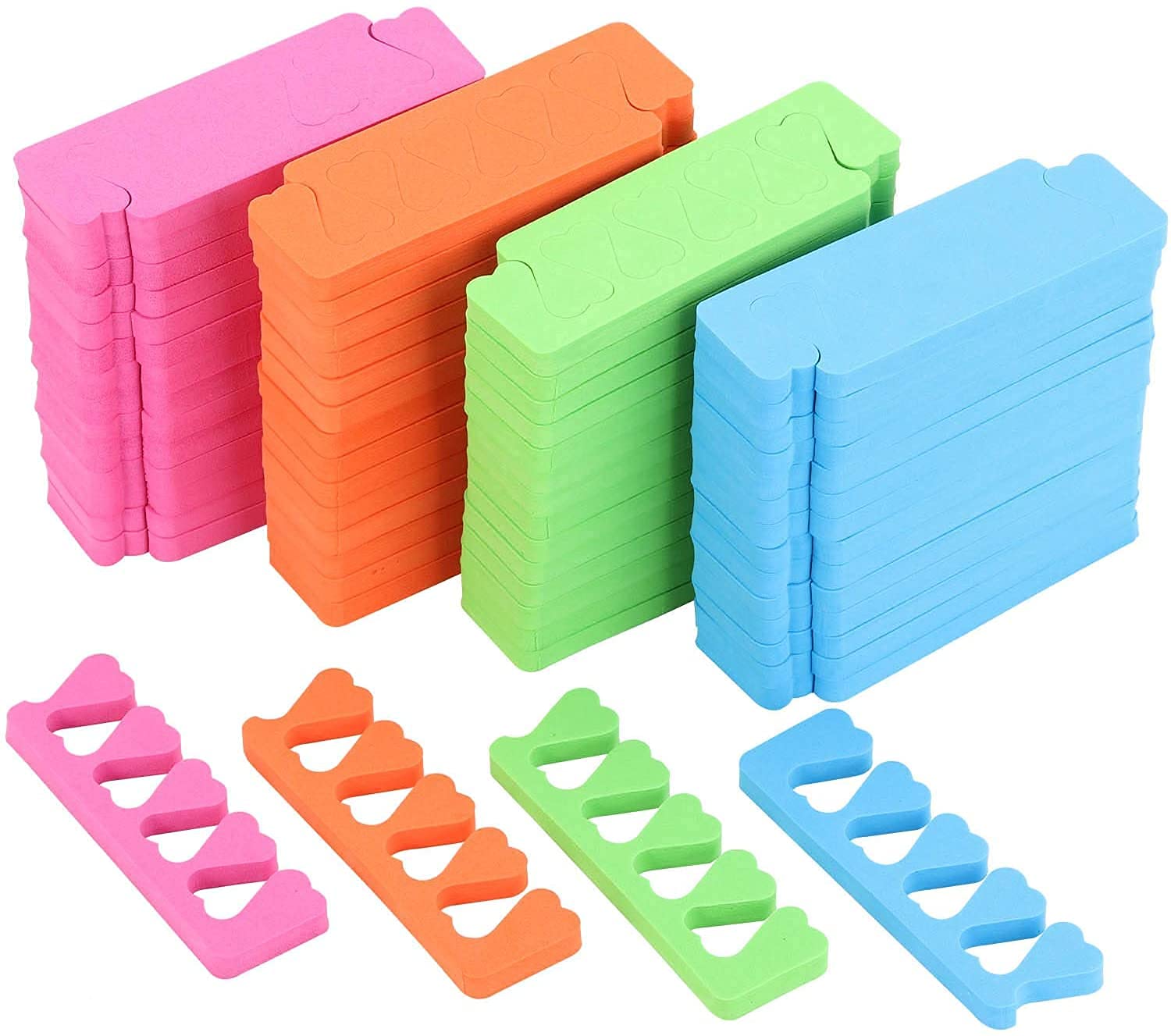 Tecbeauty separadores de dedos para pedicura, 120 unidades, cómodo y reutilizable.