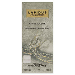 Ted Lapidus Lapidus EDT bottle side view showing elegant packaging for daily wear.