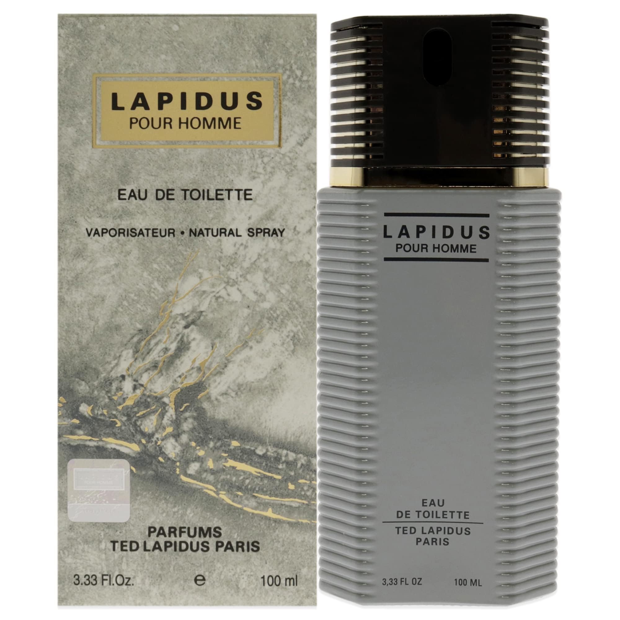 Ted Lapidus Lapidus EDT box packaging adds subtle shelf appeal.