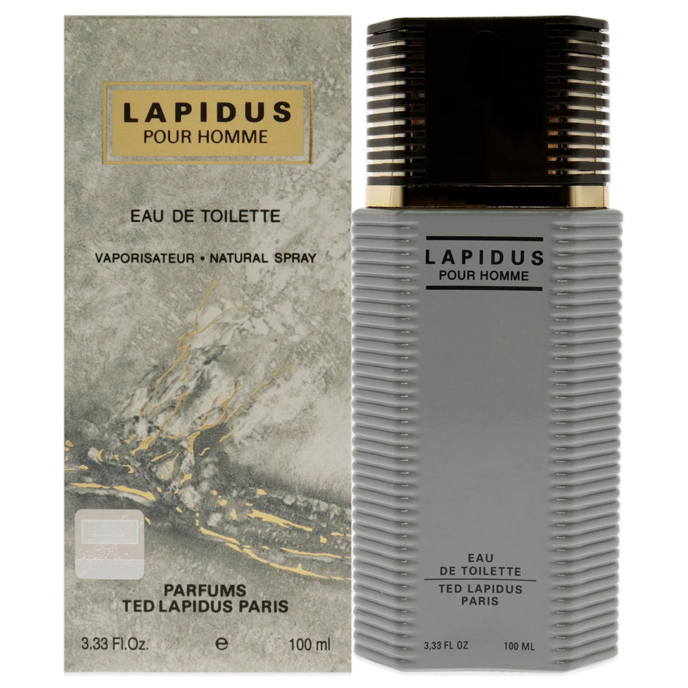 Ted Lapidus Lapidus EDT box packaging adds subtle shelf appeal.