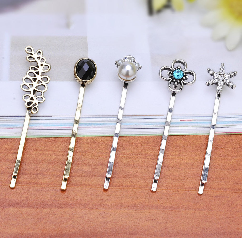 TEEMI vintage-alloy-bobby-pin-8 two-tone design for playful looks.