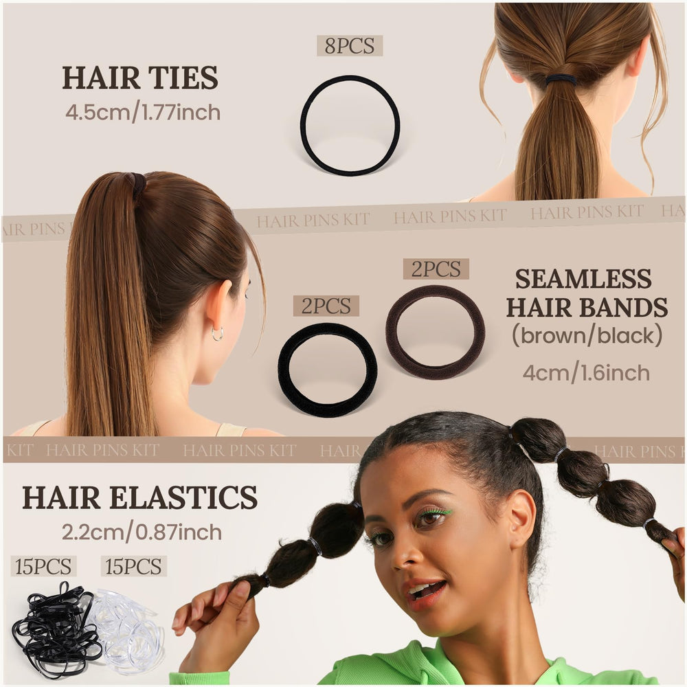 Teenitor clear and black hair bands offer versatile, subtle hold