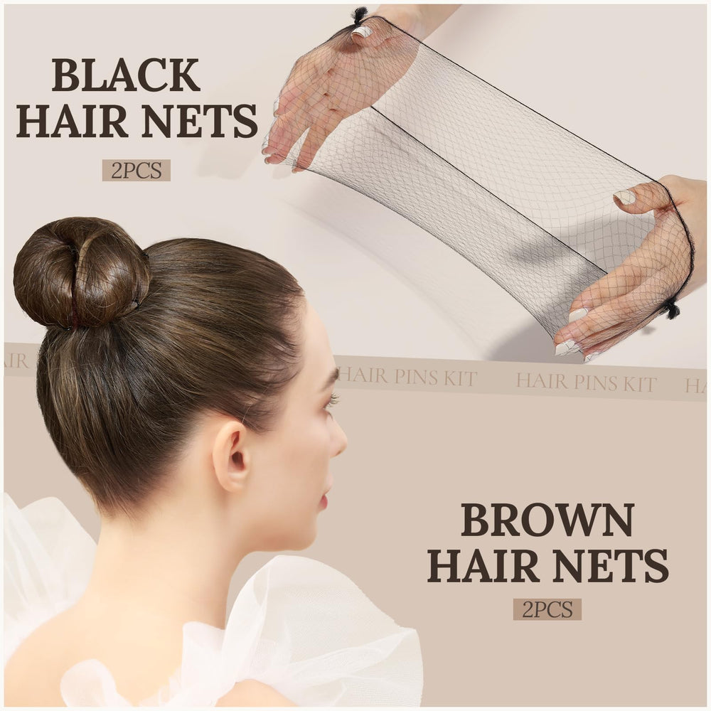 Teenitor hair pins and bobby pins in brown/black secure styles all day
