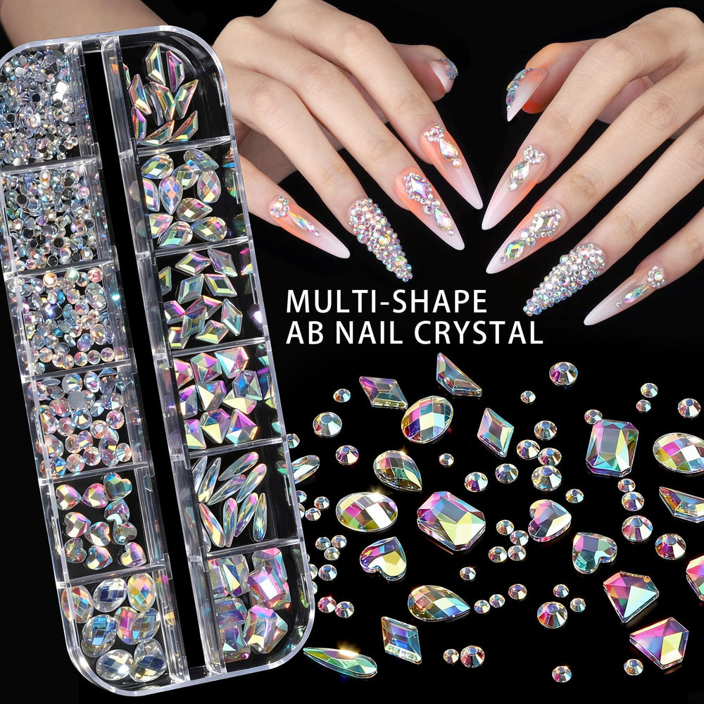 Teenitor 3D flower and cherry nail charms add dimensional flair to nails.