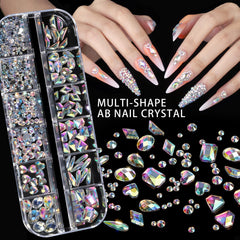 Teenitor 3D flower and cherry nail charms add dimensional flair to nails.