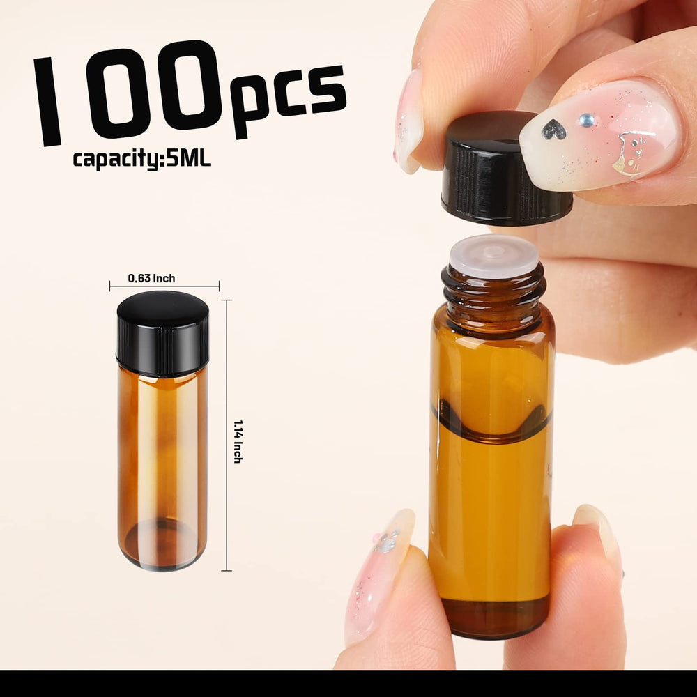 Teenitor amber glass 5ml bottles protect oils from light while traveling