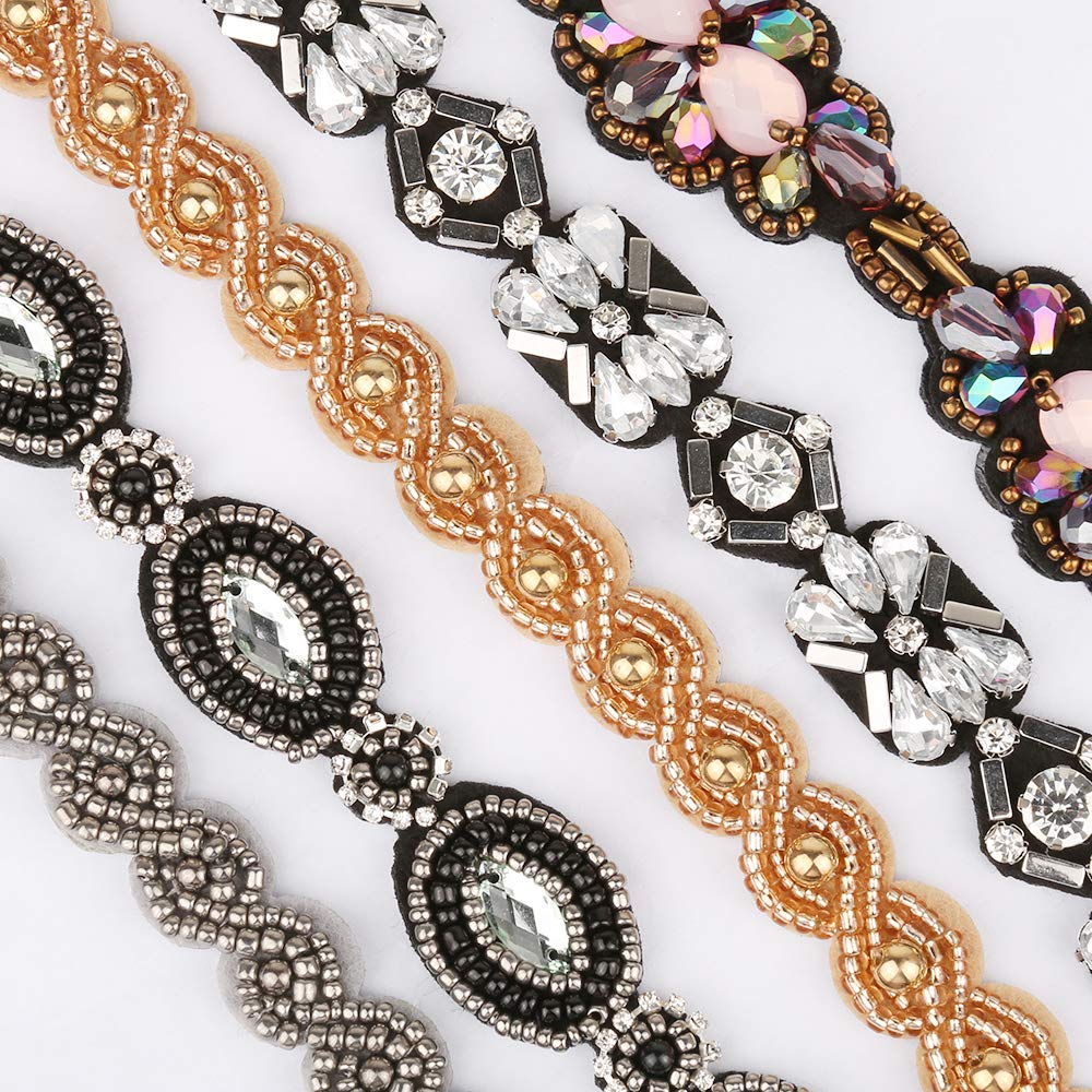Teenitor crystal rhinestone headband closeup for glamorous outfits.