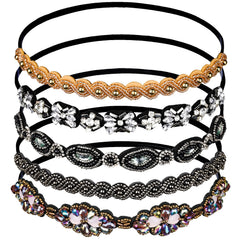 Teenitor elastic beaded headbands set for stylish daily wear.