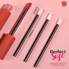 Teenitor flock-tip lip wands close-up shows soft, lint-free tip for smooth lipstick application
