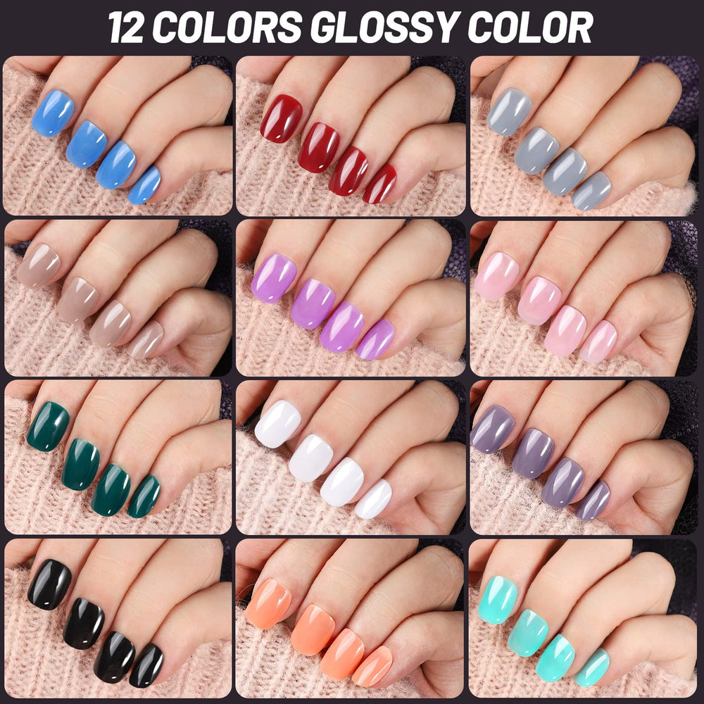 Teenitor glossy short nails colors with salon-ready shine and quick wear